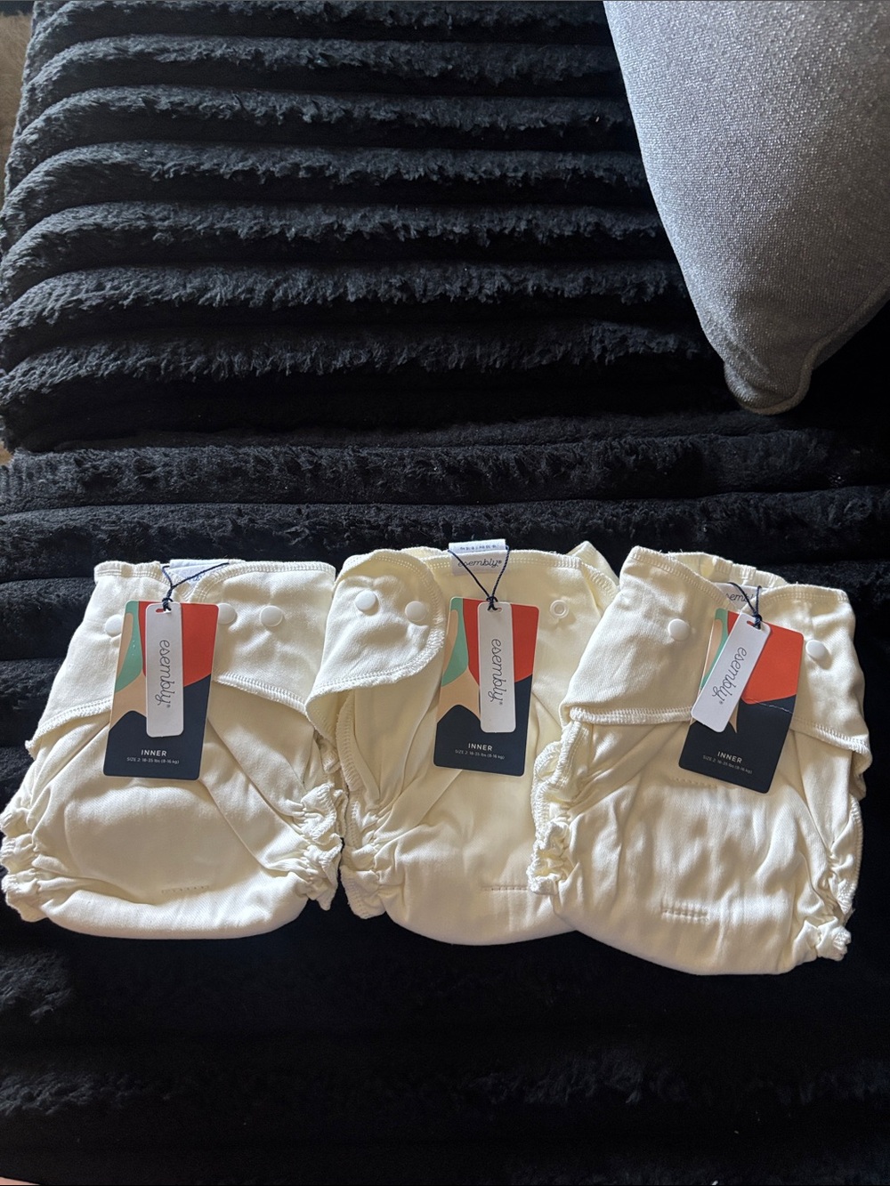 Earth Organic Cotton Cream Baby Diaper Covers - 3 Pack